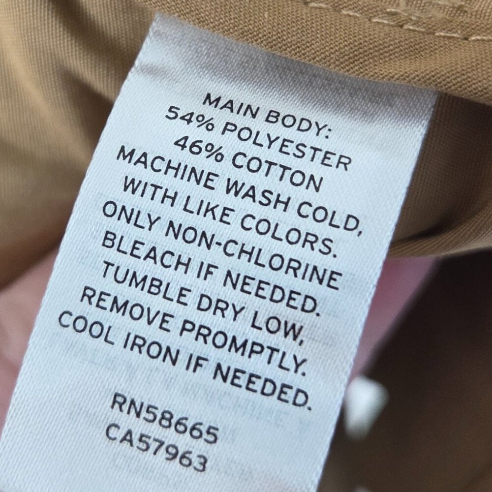 NORDSTROM Solid Brown Tan Button Front Trench Coat - image 6